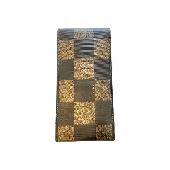 FENDI Vintage Penguin Checkered Print Sunglasses/Eyeglasses Case - Picture 5 of 12